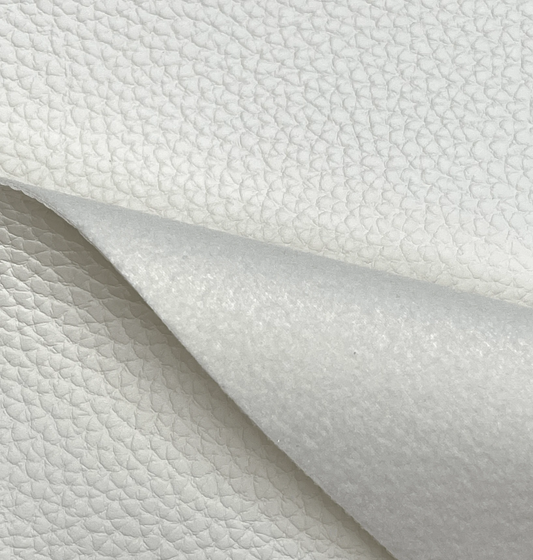 Leatherette Basics 20*30cm White Faux Leather Texture Finish, Long Leatherette Sheet