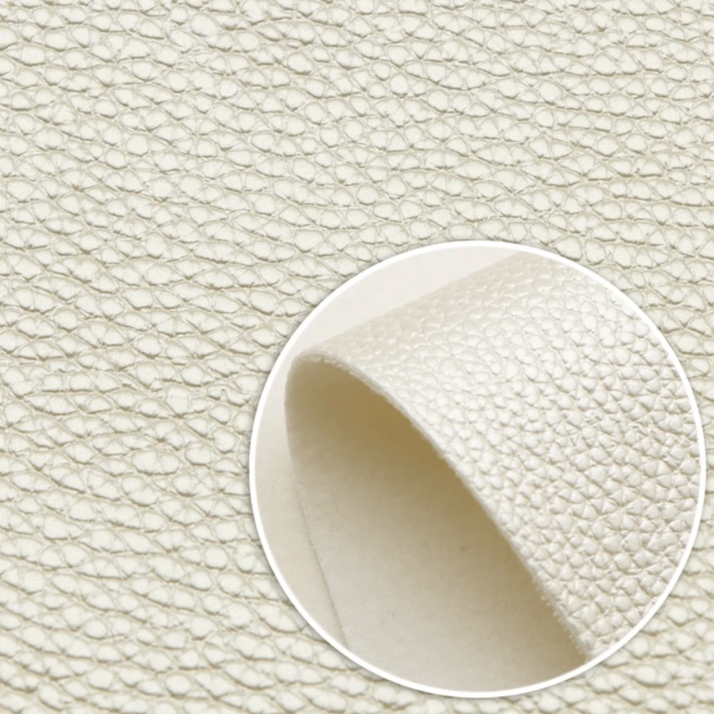 Leatherette Basics 20*30cm White Faux Leather Texture Finish, Long Leatherette Sheet