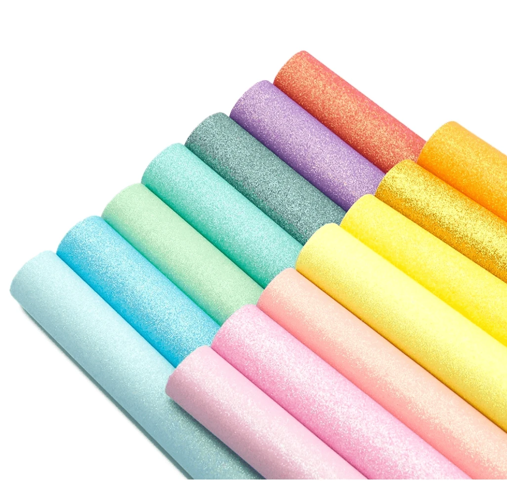Sundaylace Creations & Bling Basics 20*33cm Easter Fine Glitter Pastel Thin Long Leatherette Sheet, Basics