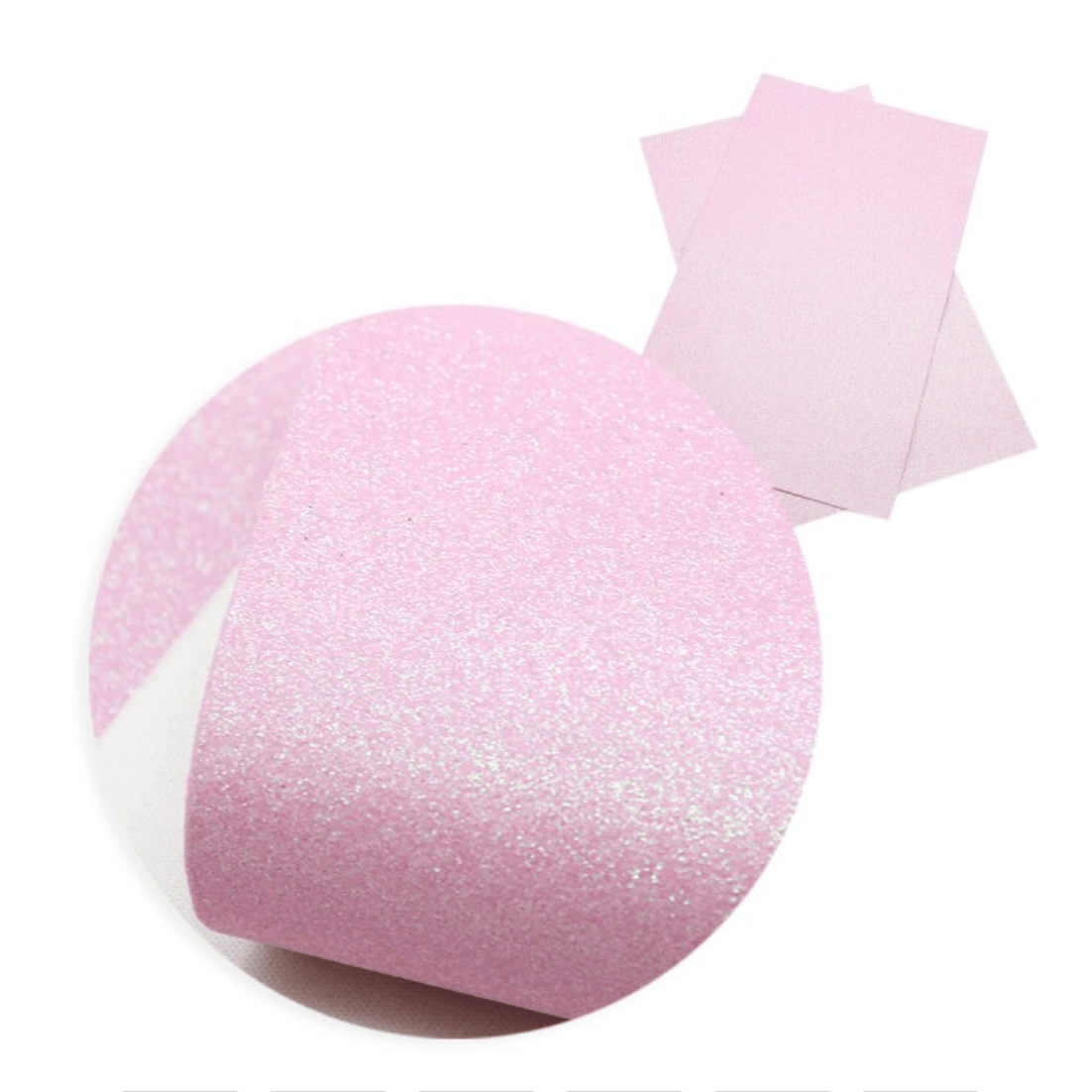 Sundaylace Creations & Bling Basics Light Pastel Pink Glitter 20*33cm Easter Fine Glitter Pastel Thin Long Leatherette Sheet, Basics