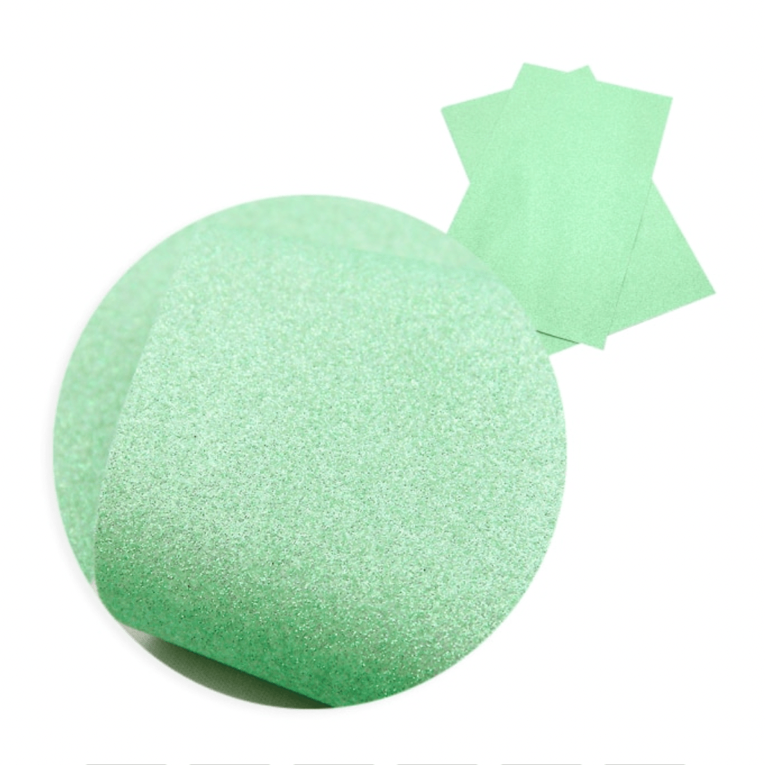 Sundaylace Creations & Bling Basics Mint Green Glitter 20*33cm Easter Fine Glitter Pastel Thin Long Leatherette Sheet, Basics