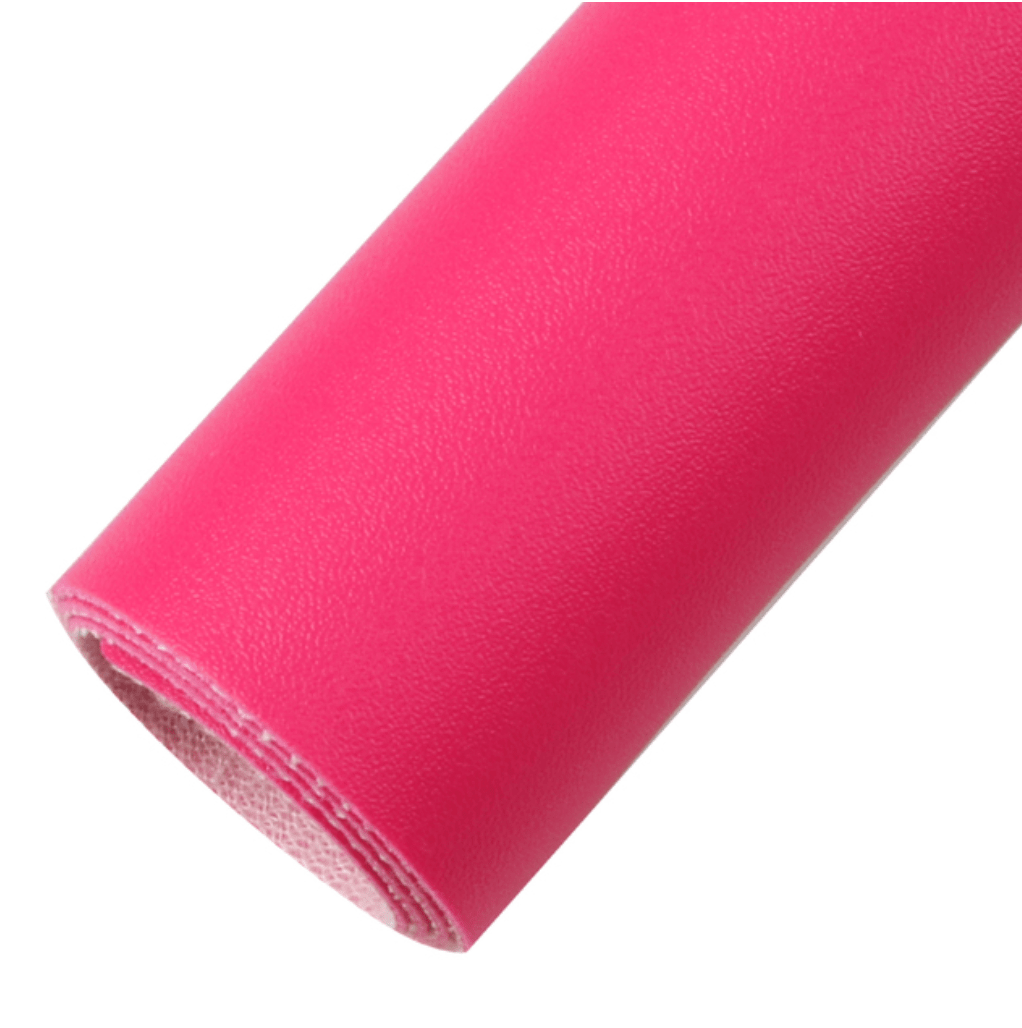 20*33cm Hot Dark Pink Smooth Sheepskin Faux Leather Texture, Long Leatherette Sheet Basics Basics
