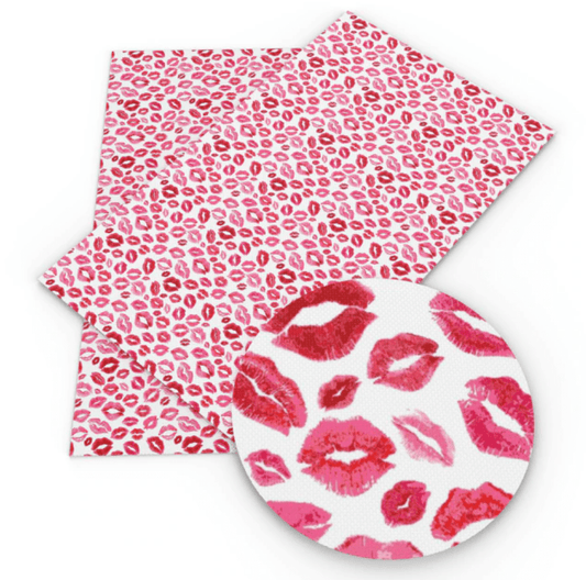 Sundaylace Creations & Bling Basics 20*33cm Hot Lips Valentines Day Background Printed Acrylic Leatherette Sheet