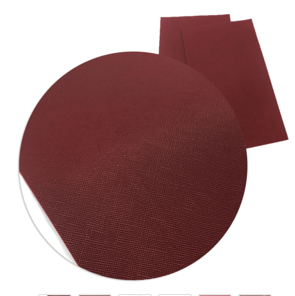 Leatherette Basics 20*33cm Lipstick Burgundy *Dark Red* Textured Long Leatherette Sheet
