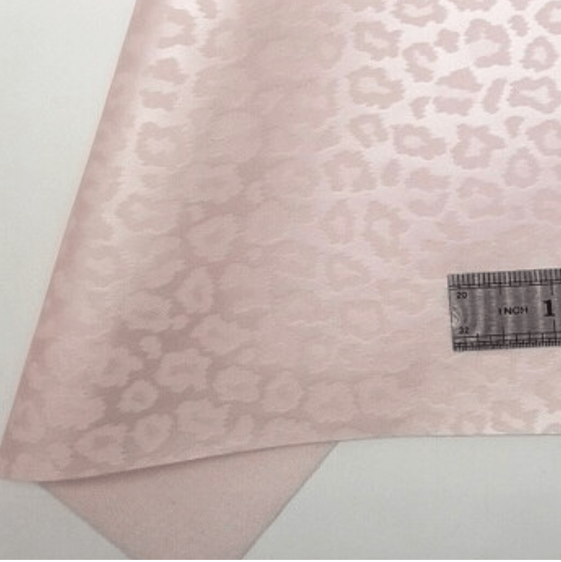 20*33cm Soft Pink Animal Print Pearl on Printed Leatherette Sheet Basics