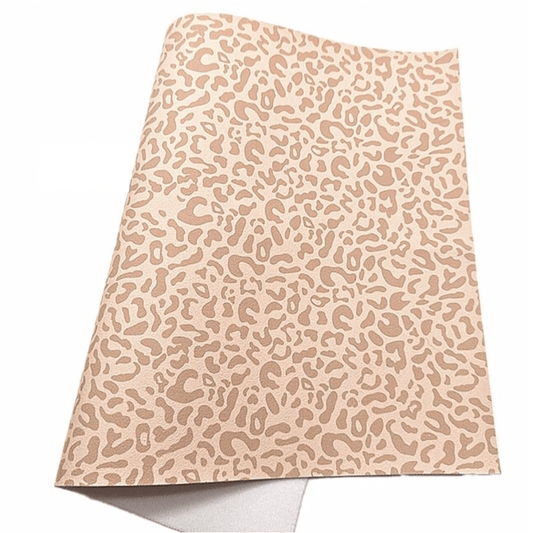 Leatherette Basics 20*33cm Leopard sheepskin Faux Leather Texture, Long Leatherette Sheet Basics