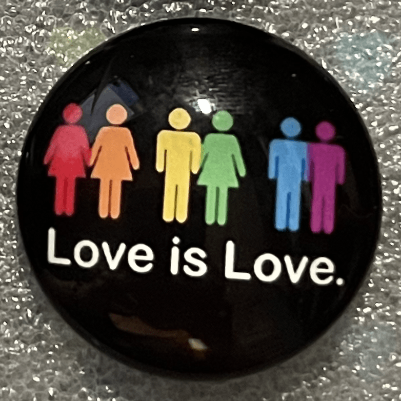 Sundaylace Creations & Bling Resin Gems Love is Love. 25mm "Love Wins" & "Love is Love." Pride Ally Rainbow Acrylic Glue on, Resin Gem