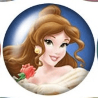 Sundaylace Creations & Bling Resin Gems 20mm Princesses Cartoon Character Acrylic Round Glass, Glue on, Resin Gem (Sold in Pair)