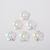 Sundaylace Creations & Bling Resin Gems 25mm White AB Flower Blossom shape, Resin Sew On Flat Back