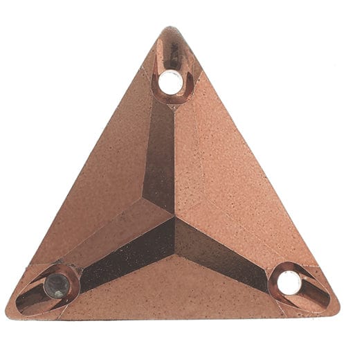 Sundaylace Creations & Bling Resin Gems 22mm Copper-Rose Gold Vintage Metallic Triangle, Sew on, Resin Gems