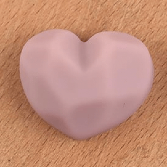 Sundaylace Creations & Bling Resin Gems Light Mauve Heart 22mm Matte Tumbled Heart Shaped Gem, Glue on, Resin Gem