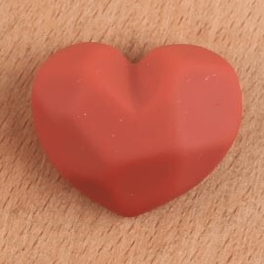 Sundaylace Creations & Bling Resin Gems Terra Cotta Orange Heart 22mm Matte Tumbled Heart Shaped Gem, Glue on, Resin Gem