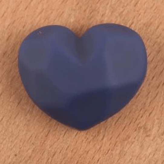 Sundaylace Creations & Bling Resin Gems Dusk Blue Heart 22mm Matte Tumbled Heart Shaped Gem, Glue on, Resin Gem