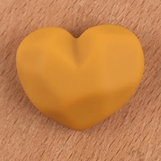 Sundaylace Creations & Bling Resin Gems Mustard Matte Heart 22mm Matte Tumbled Heart Shaped Gem, Glue on, Resin Gem