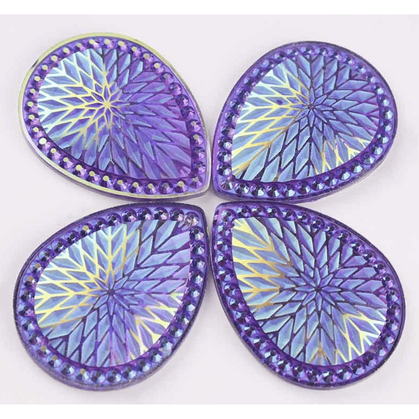 Sundaylace Creations & Bling Resin Gems Purple Starblanket 29*39 Starblanket Pattern, Large Teardrop Resin Gem, Sew On