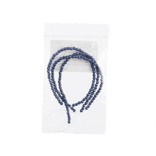 Sundaylace Creations & Bling Fire Polished Beads 2mm Czech Fire Polish, Saturated Metallic Ultra Violet *Dark Blue*,  ~150pcs/3 strings per bag