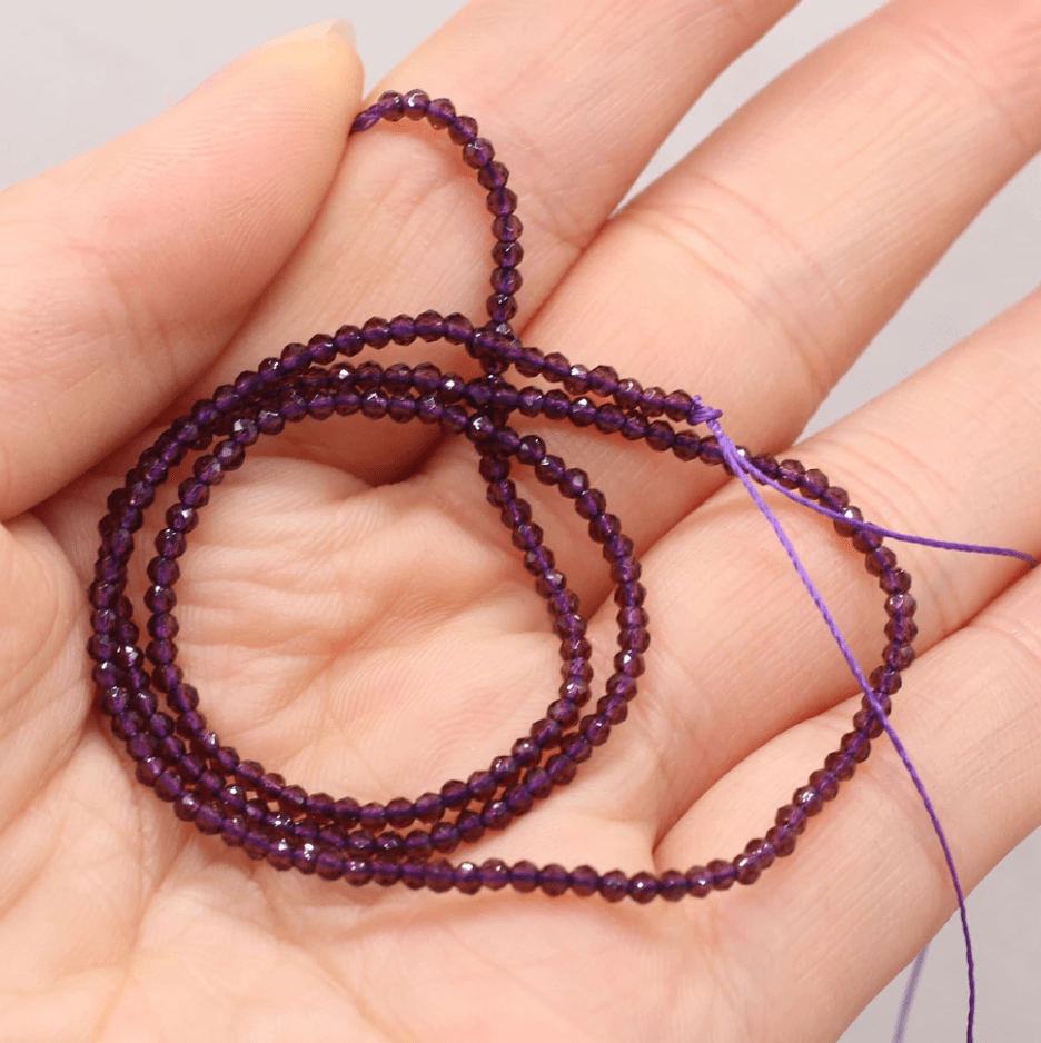 Sundaylace Creations & Bling Rondelle Beads 2mm Dark Purple "Spinel" Fine Semi Precious Stone, Rondelle Beads