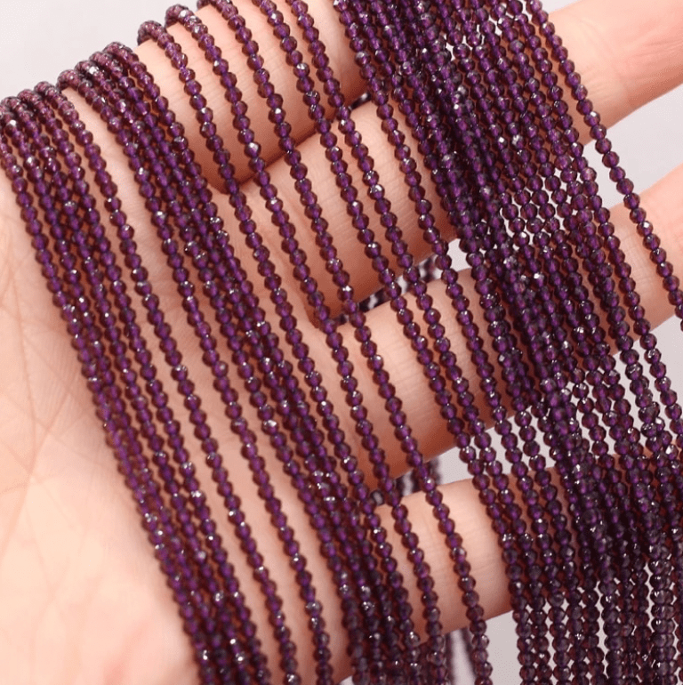 Sundaylace Creations & Bling Rondelle Beads 2mm Dark Purple "Spinel" Fine Semi Precious Stone, Rondelle Beads