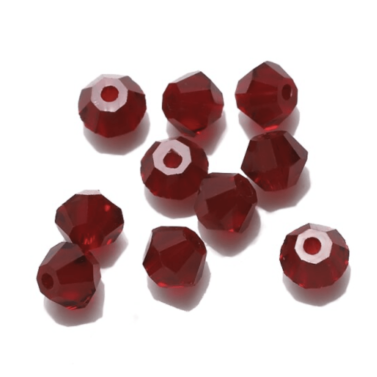 Sundaylace Creations & Bling Bicone Beads 2mm Dark Red Transparent colour, Grade AAA Bicone Beads ~180pcs