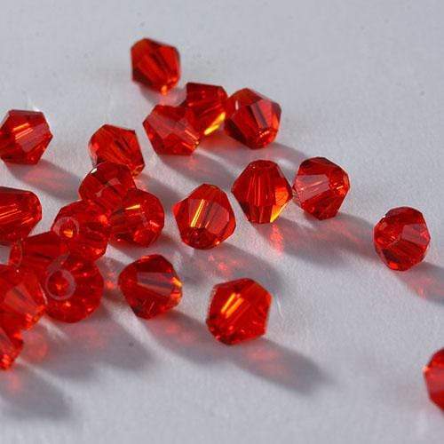 Sundaylace Creations & Bling Bicone Beads 3mm & 2mm Light Red Grade AAA Bicone Beads