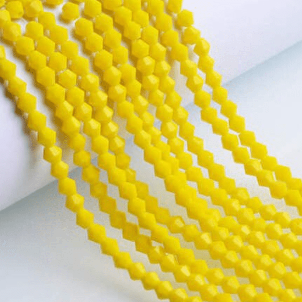 Sundaylace Creations & Bling Bicone Beads 2mm Mustard Yellow Opaque Bicone Beads *5g