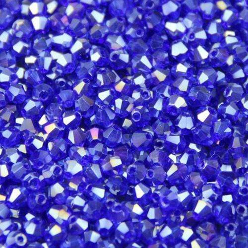 Sundaylace Creations & Bling Bicone Beads 2mm 2mm Sapphire AB colour, Grade AAA Bicone Beads