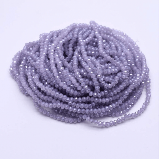 Sundaylace Creations & Bling Rondelle Beads 2mm Violet Luster AB Glass Rondelle Beads (170pcs)