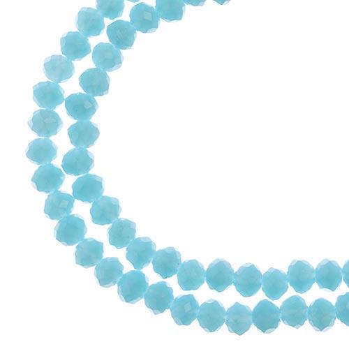 Sundaylace Creations & Bling Rondelle Beads 3*4mm Crystal Lane Rondelle, Opaque Blue