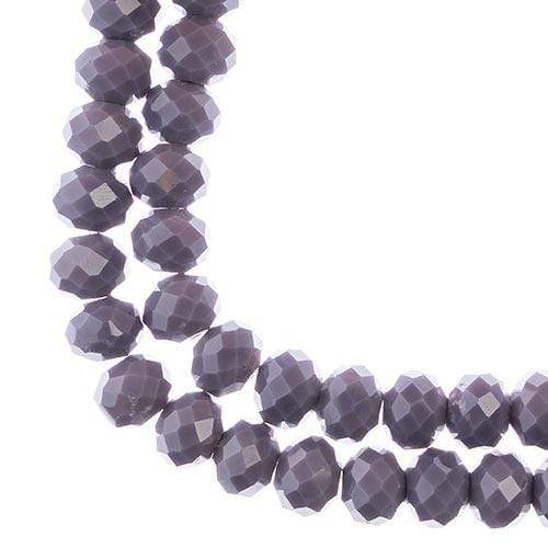 Sundaylace Creations & Bling Rondelle Beads 3*4mm Crystal Lane Rondelle, Opaque Dark Purple