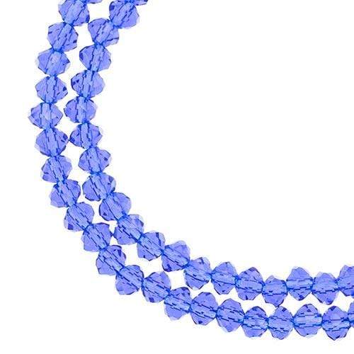 Sundaylace Creations & Bling Rondelle Beads 3*4mm Crystal Lane Rondelle, Transparent Dark Sapphire