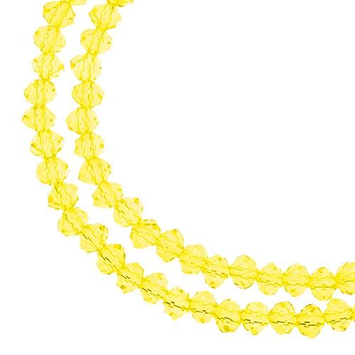 Sundaylace Creations & Bling Rondelle Beads 3*4mm Crystal Lane Rondelle, Transparent Yellow