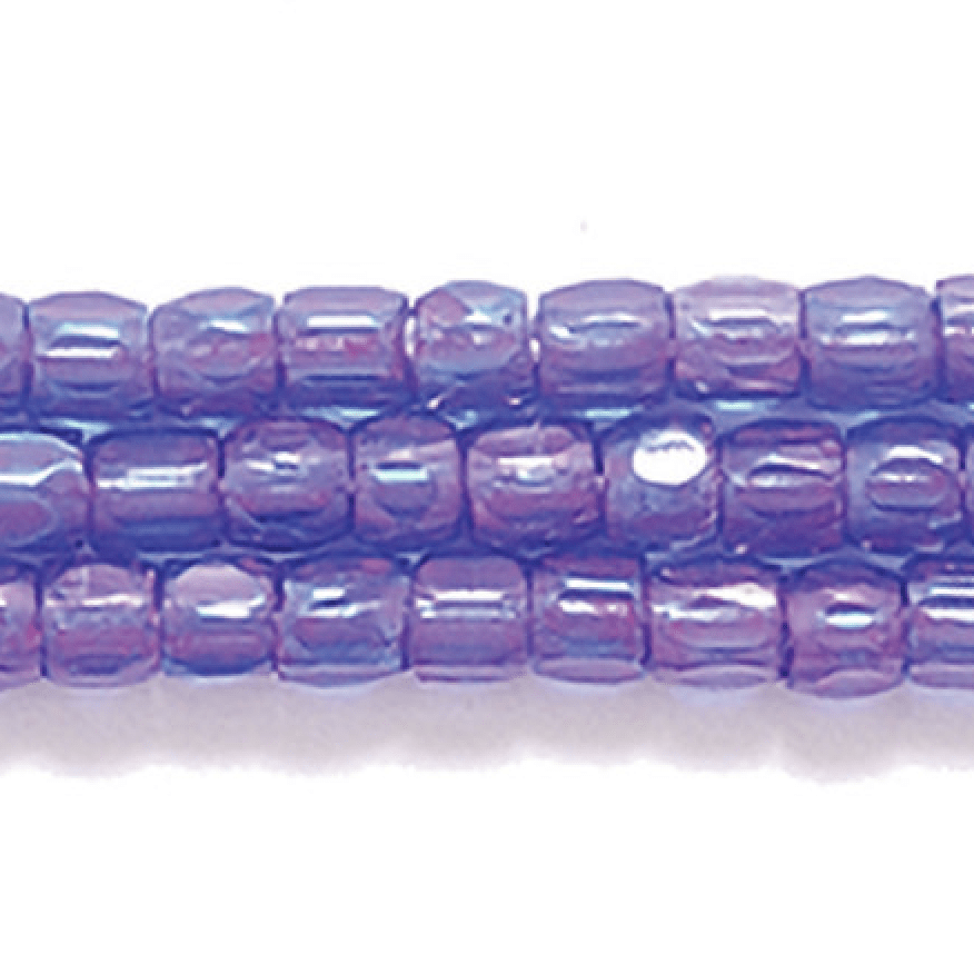 Preciosa Ornela 3-cut Beads 3 Cut 9/0 Beads Amethyst Colour Lined AB Finish *Limited time Hank
