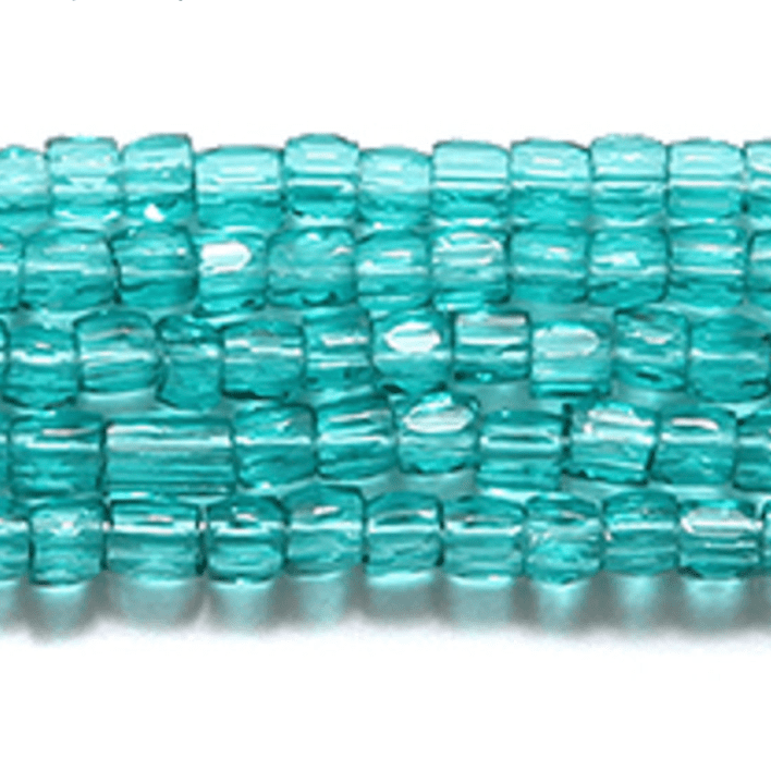 3 Cut 9/0 Beads Aquamarine Blue Transparent *Limited Time* Hank 3-cut Beads