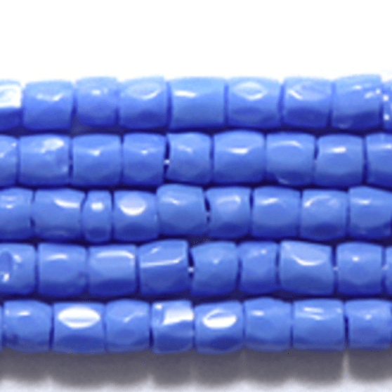 3 Cut 9/0 Beads Blue Opaque *Hank 3-cut Beads