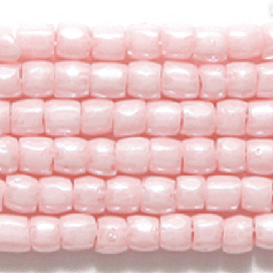 Preciosa Ornela 3-cut Beads 3 Cut 9/0 Beads,  Blush Pink Solgel Opaque *Limited time Hank