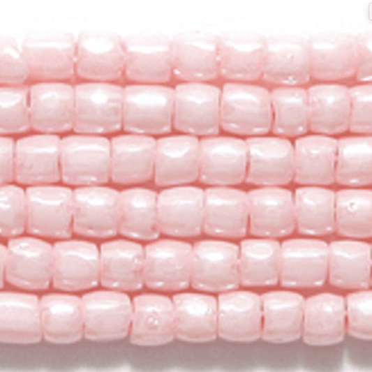Preciosa Ornela 3-cut Beads 3 Cut 9/0 Beads,  Blush Pink Solgel Opaque *Limited time Hank