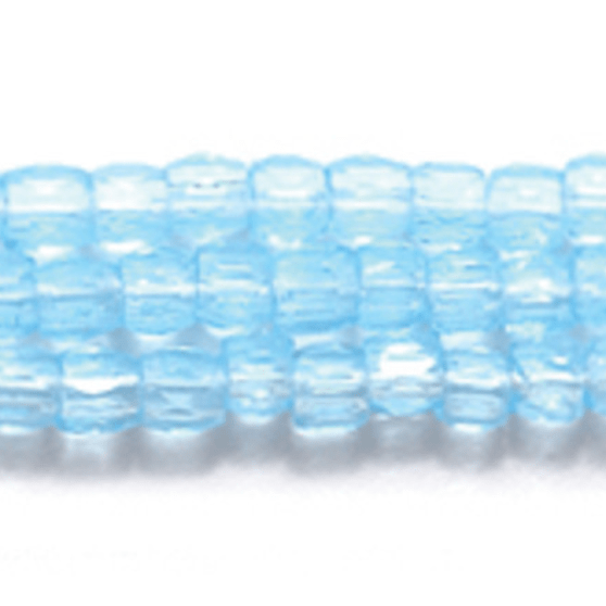 3 Cut 9/0 Beads Light Aqua Blue Transparent *Limited Time* Hank 3-cut Beads