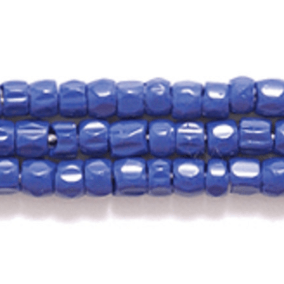 3 Cut 9/0 Beads Navy Blue Opaque *Hank 3-cut Beads