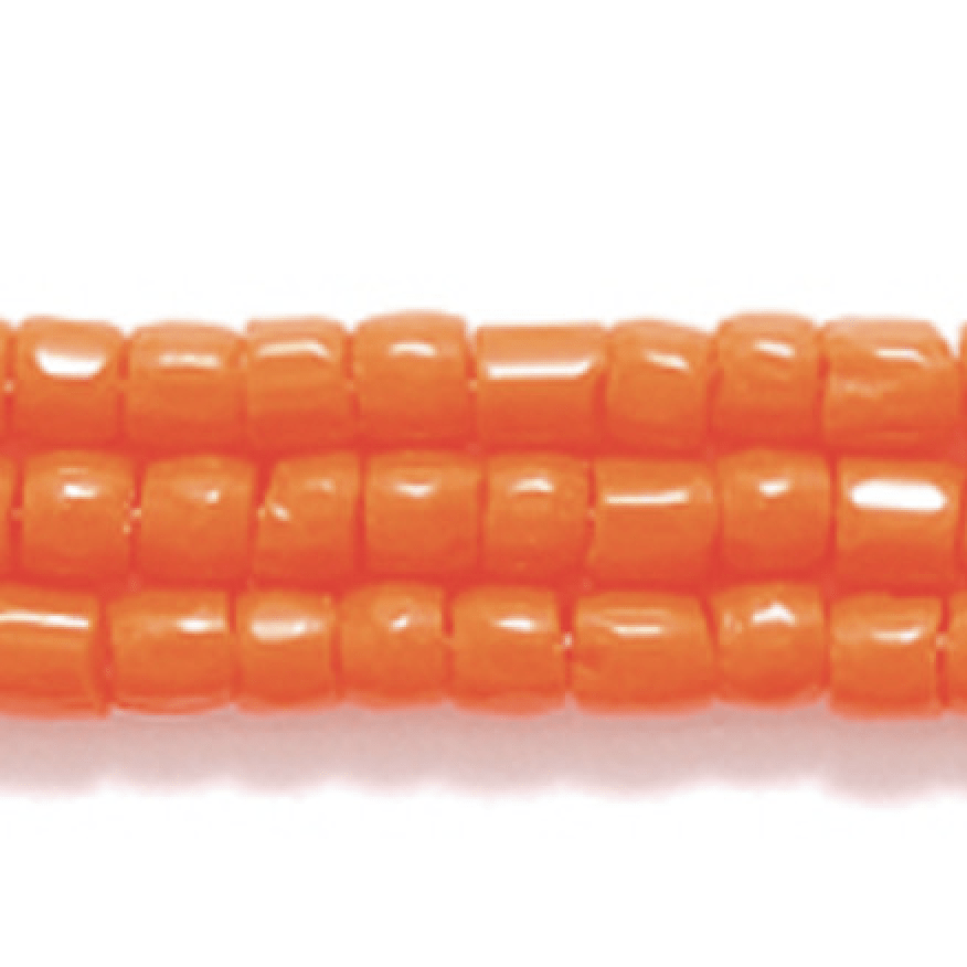Preciosa Ornela 3-cut Beads 3 Cut 9/0 Beads Opaque Dark Orange, *Limited time Hank
