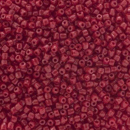 Preciosa Ornela 3-cut Beads 3 Cut 9/0 Beads Opaque Dark Red Loose