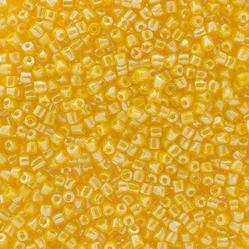 Preciosa Ornela 3-cut Beads 3 Cut 9/0 Beads Opaque  Golden Yellow Luster Loose