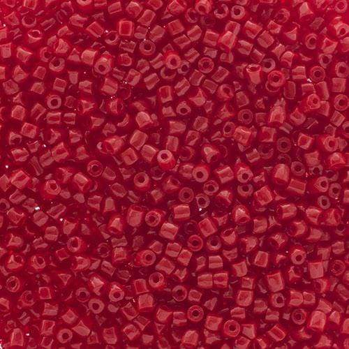 Sundaylace Creations & Bling 3-cut Beads 3 Cut 9/0 Beads Opaque Light Red Loose