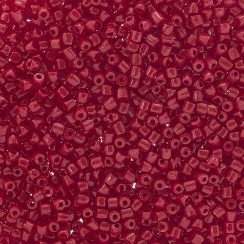Sundaylace Creations & Bling 3-cut Beads 3 Cut 9/0 Beads Opaque Medium Red Loose