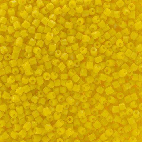 Preciosa 3-cut Beads 3 Cut 9/0 Beads Opaque Yellow Lemon Strung *Hank