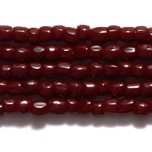 Sundaylace Creations & Bling 3-cut Beads 3 Cut 9/0 Beads Red Mahogany Opaque *Rare - Sold in HANK