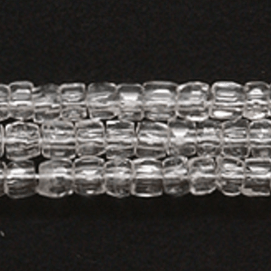 3 Cut 9/0 Beads Transparent Crystal (Clear) *Hank 3-cut Beads