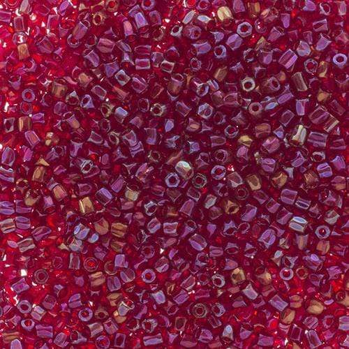 Preciosa Ornela 3-cut Beads 3 Cut 9/0 Beads Transparent Red Iris Loose
