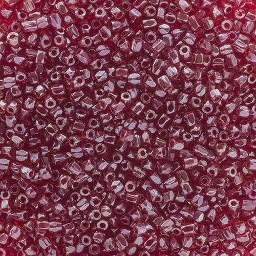 Preciosa Ornela 3-cut Beads 3 Cut 9/0 Beads Transparent Red Luster Loose, 22g