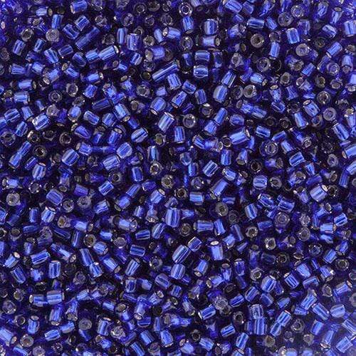 Preciosa Ornela 3-cut Beads 3 Cut 9/0 Beads Transparent Royal Blue Silver Lined