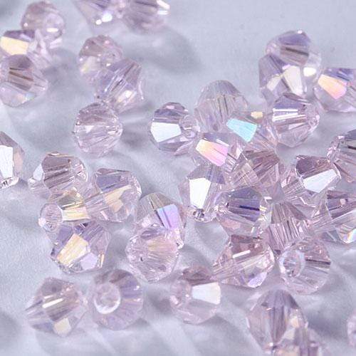 Sundaylace Creations & Bling Bicone Beads 2mm 3mm & 2mm Light Pink AB  colour, Grade AAA Bicone Beads